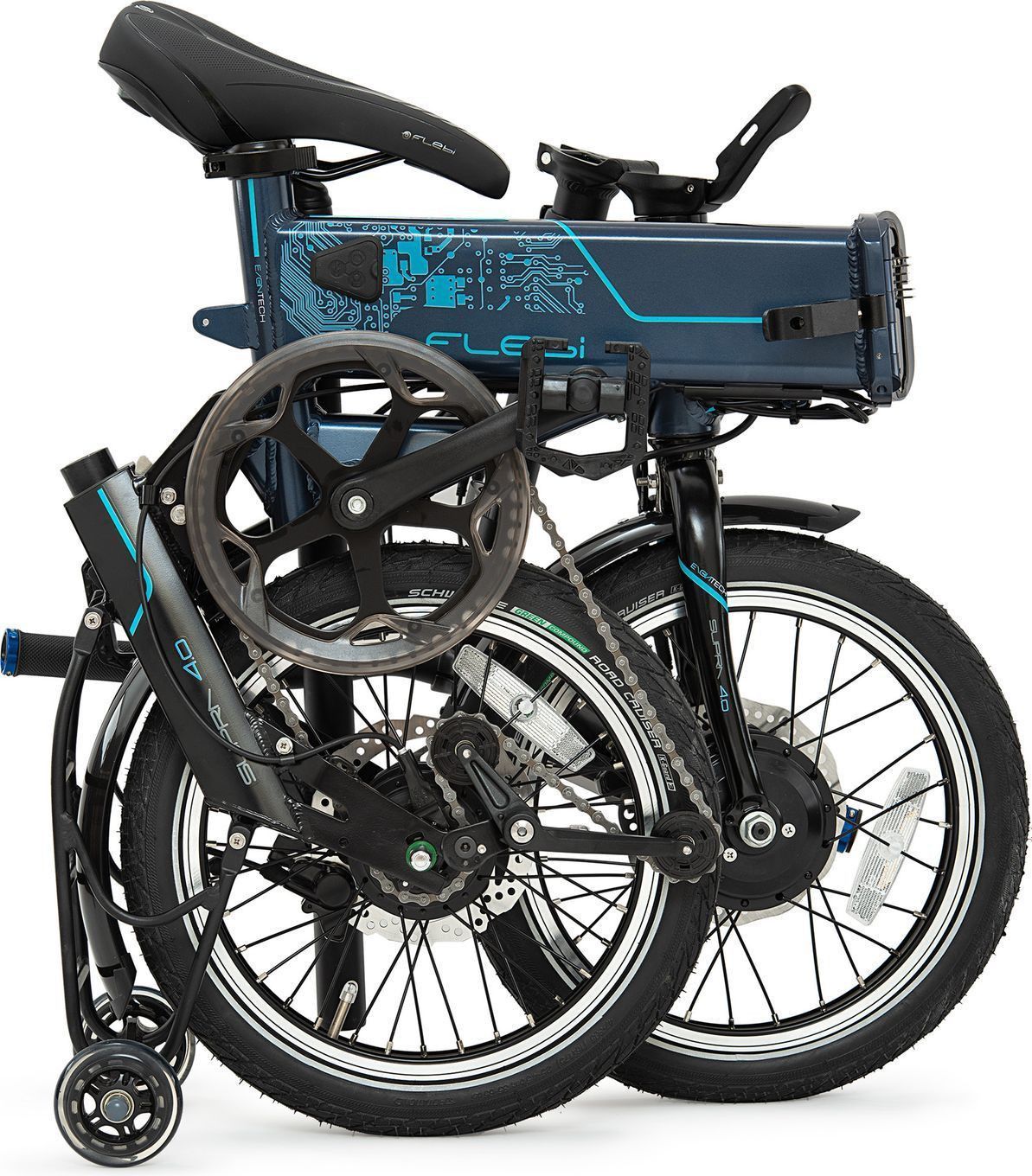 Vélo électrique pliant Supra 4.0+ Tech Navy | Roues 16