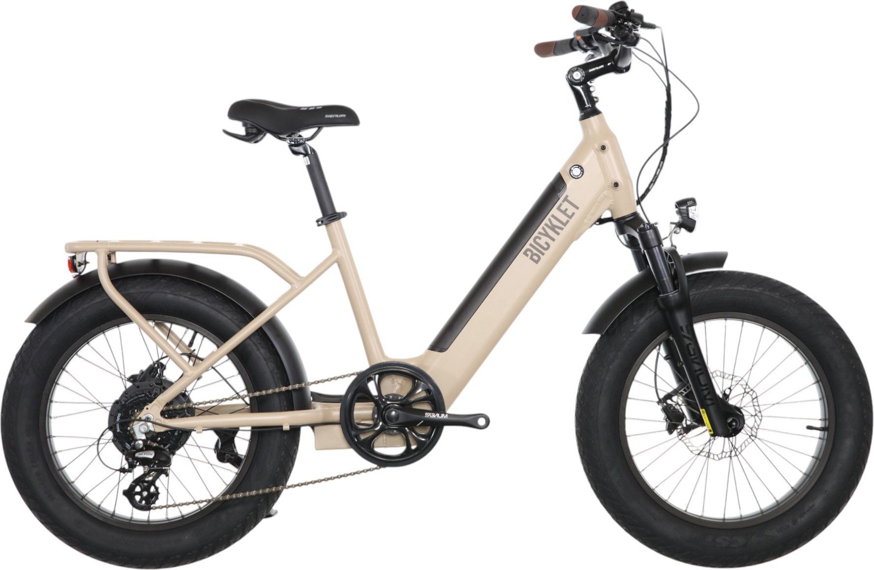Vélo Cargo Shortail Électrique Bicyklet Shimano Altus 7V 670 Wh 20'' Vert Kaki