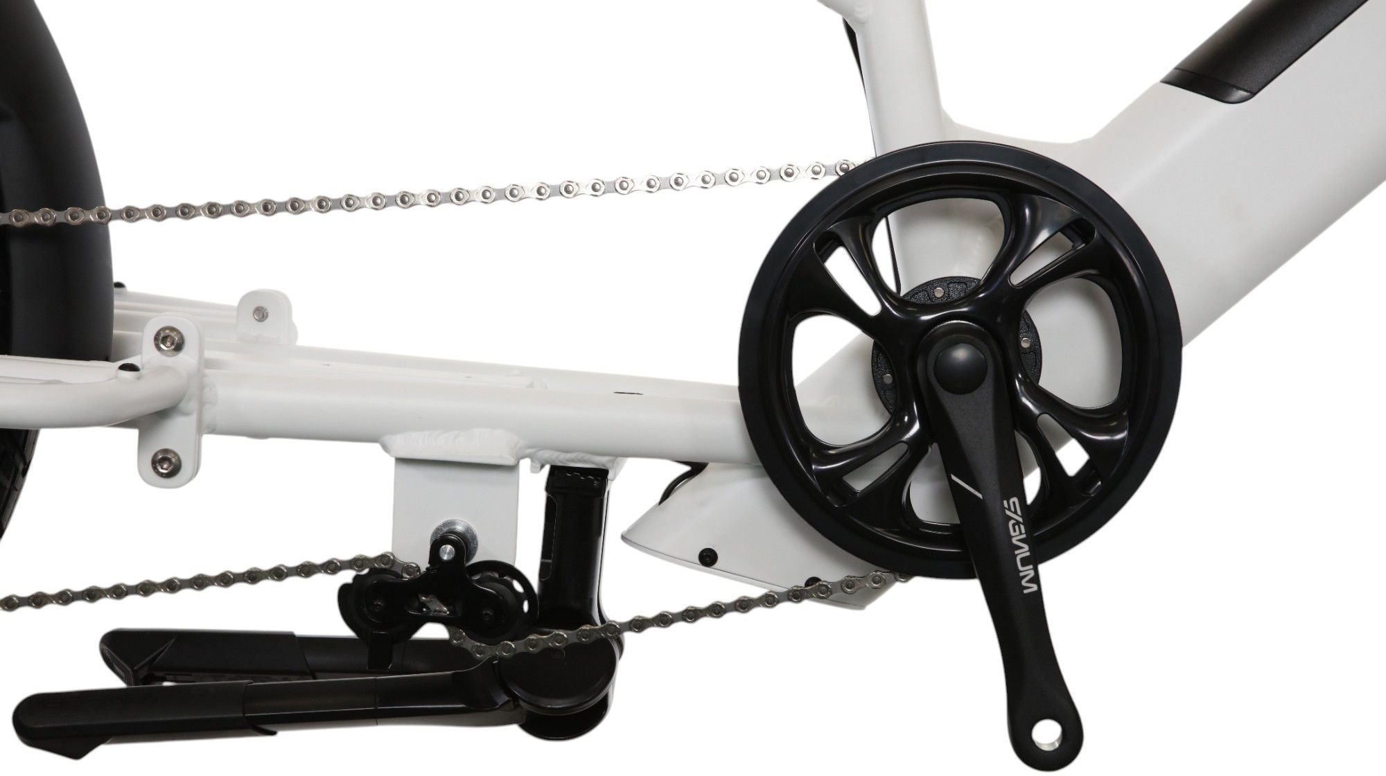Vélo Cargo Longtail Électrique Bicyklet Shimano Deore 10V 670 Wh 20'' Blanc