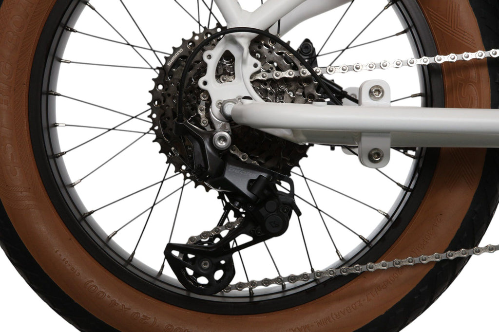 Vélo Cargo Longtail Électrique Bicyklet Shimano Deore 10V 670 Wh 20'' Blanc