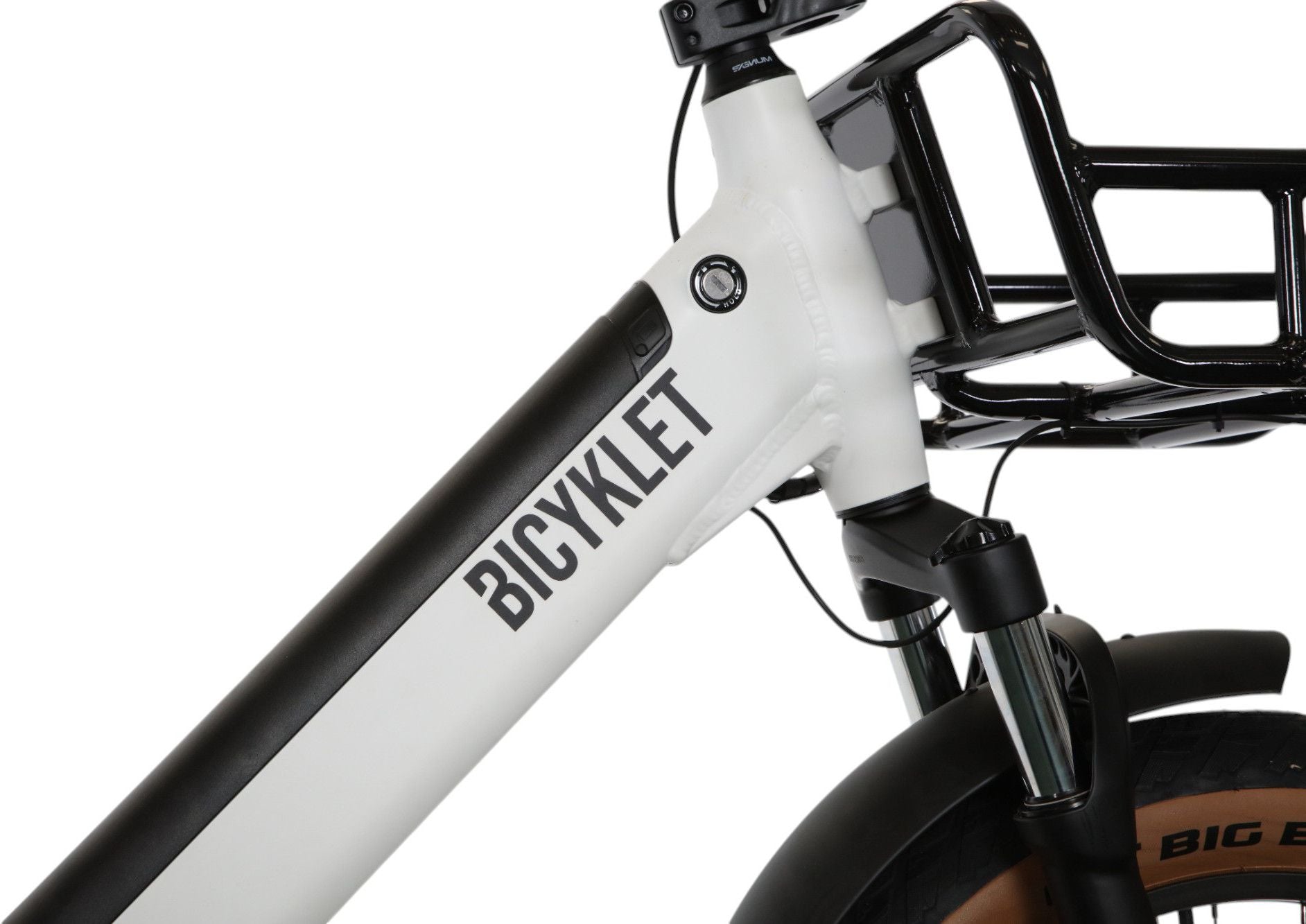 Vélo Cargo Longtail Électrique Bicyklet Shimano Deore 10V 670 Wh 20'' Blanc