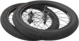 Jeu de roues BMX avec pneus KHE MAC3 20 pouces 14 mm / 10 mm S/B