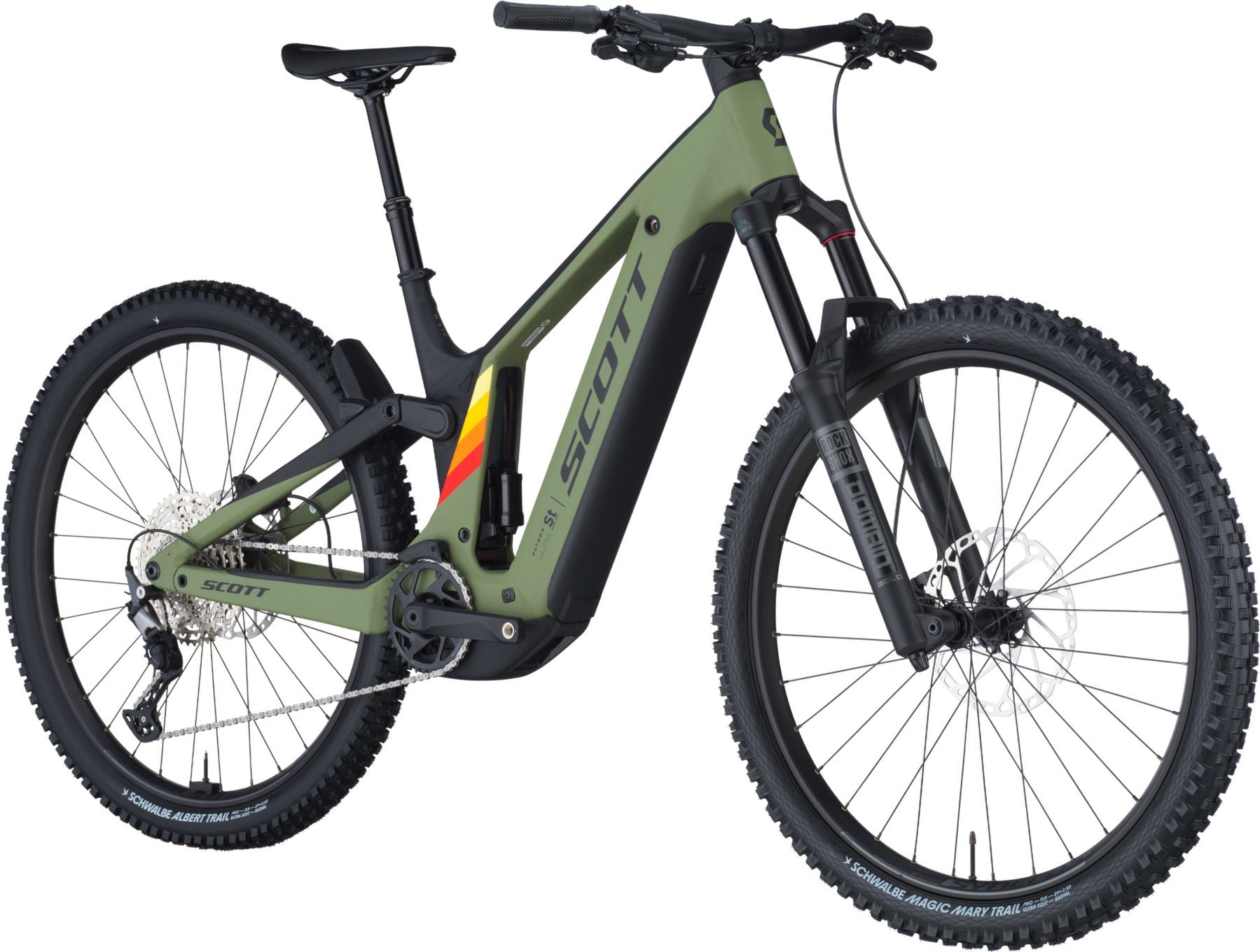 VTT Électrique Tout-Suspendu Scott Patron ST eRide 910 12V 800Wh Bosch 100 Nm 29'' Vert 2025