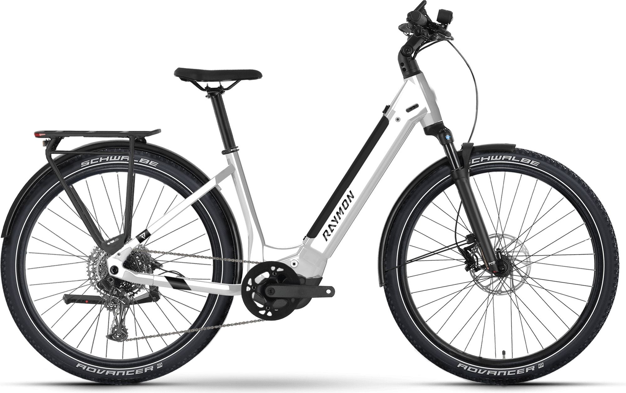 VTC Électrique Raymon TourRay Wave Shimano Deore 12V 800Wh 27.5'' Blanc 2025