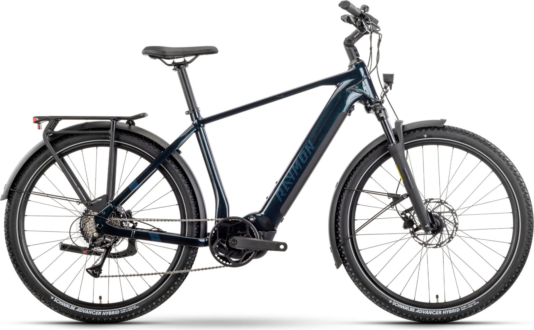 VTC Électrique Raymon TourRay Shimano Acera 8V 630Wh 27.5'' Bleu 2025
