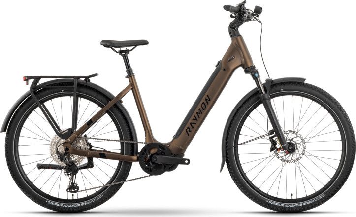VTC Électrique Raymon TourRay Ultra Wave Shimano XT/Deore 12V 720Wh 27.5'' Marron 2025