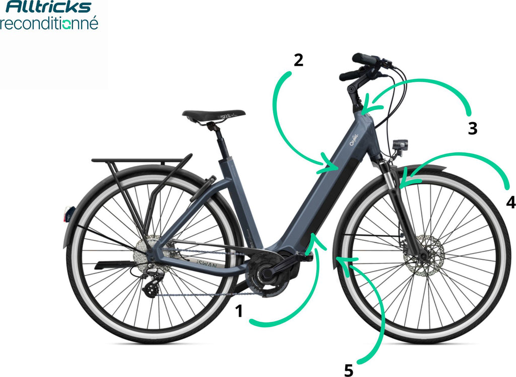 Vélo de Ville Électrique O2 Feel iSwan City Boost 6.1 Univ Shimano Altus 8V 432 Wh 28'' Gris Anthracite T.L 180/200cm - Produit Reconditionné