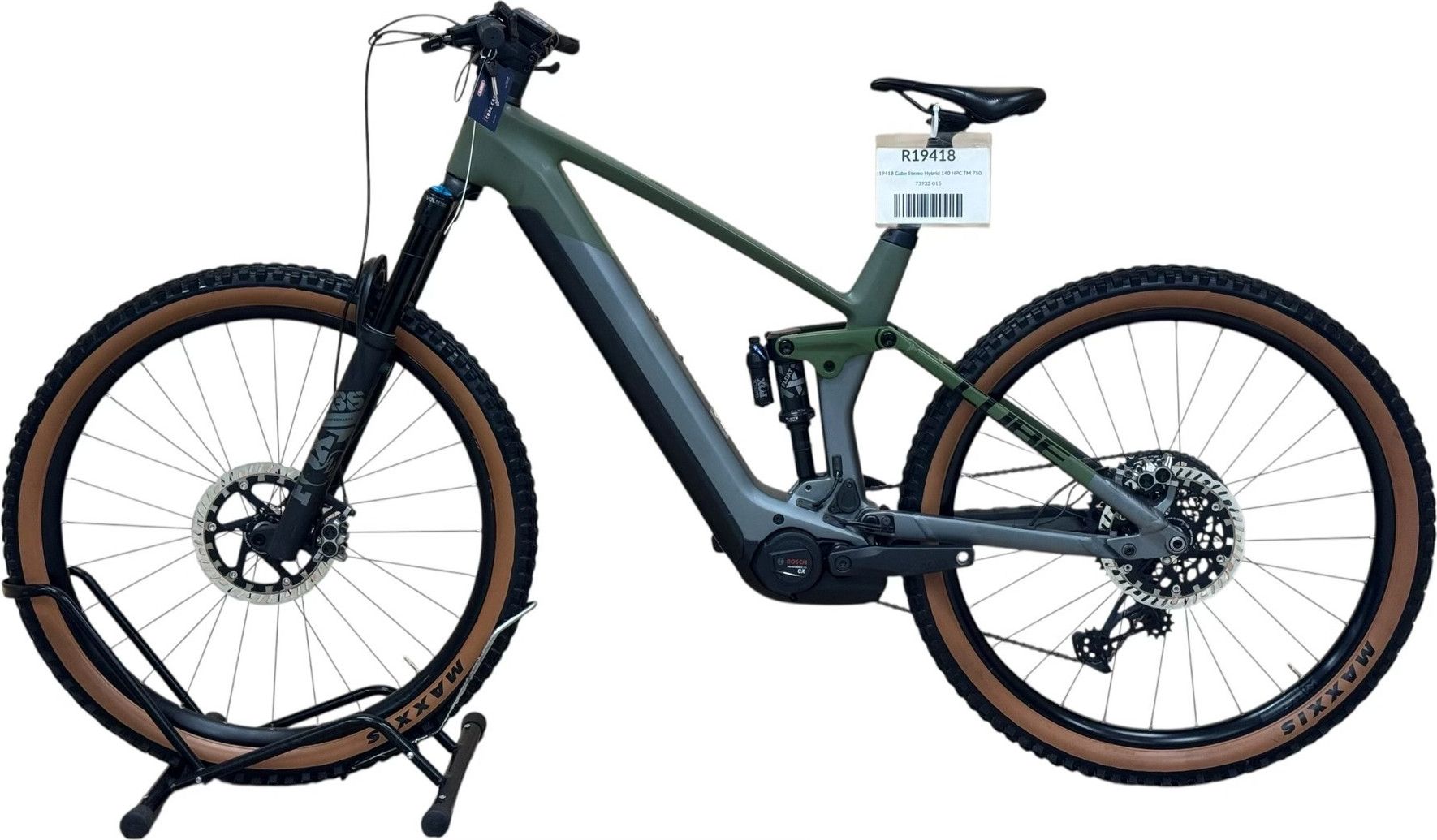 produit reconditionné . Cube Stereo Hybrid 140 HPC TM 750 Sram GX 2022 . VTT électrique . Cube . très bon état