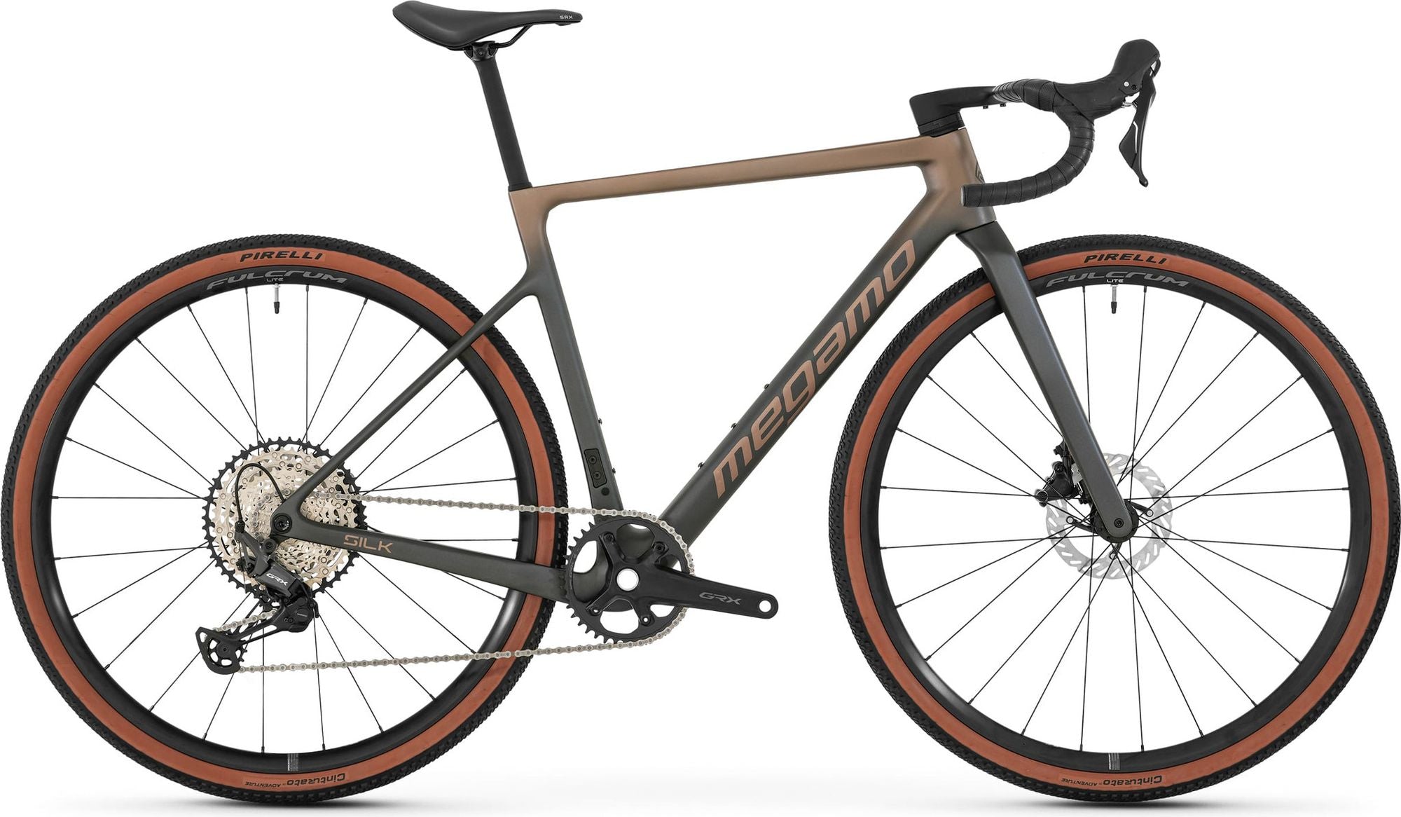 Vélo de Gravel Megamo Silk 07 Shimano GRX 12V 700 mm Noir/Marron 2026