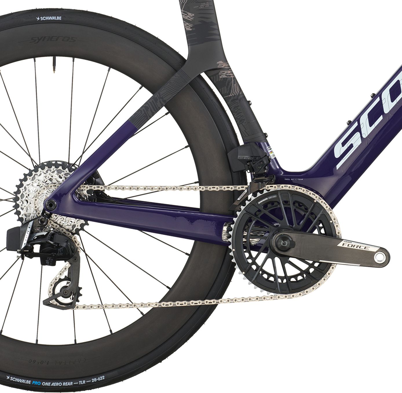 Vélo de Route Scott Foil RC Team Sram Force AXS 12V 700mm Violet/Noir 2026