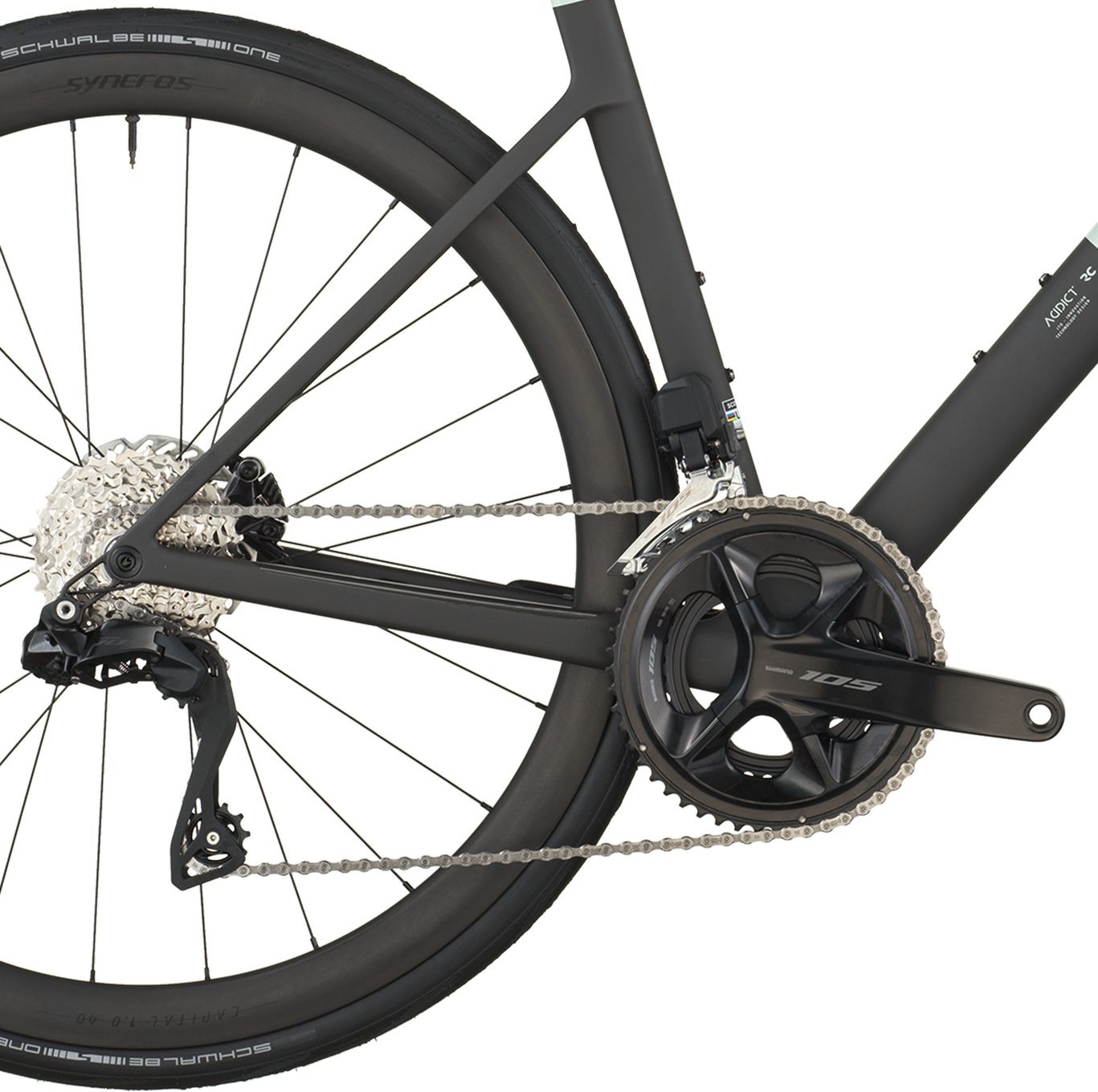 Vélo de Route Scott Addict RC 30 Shimano 105 Di2 12V 700 mm Vert/Noir 2026