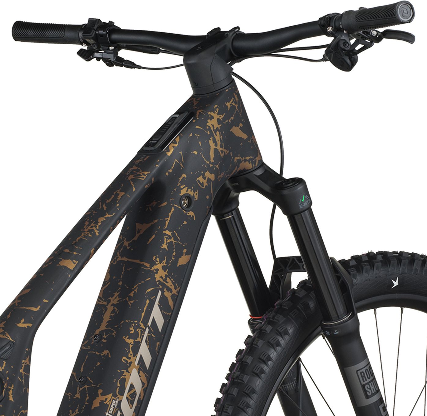 VTT Électrique Tout-Suspendu Scott Patron ST 910 12V 800Wh Bosch 100 Nm 29'' Noir/Or 2026