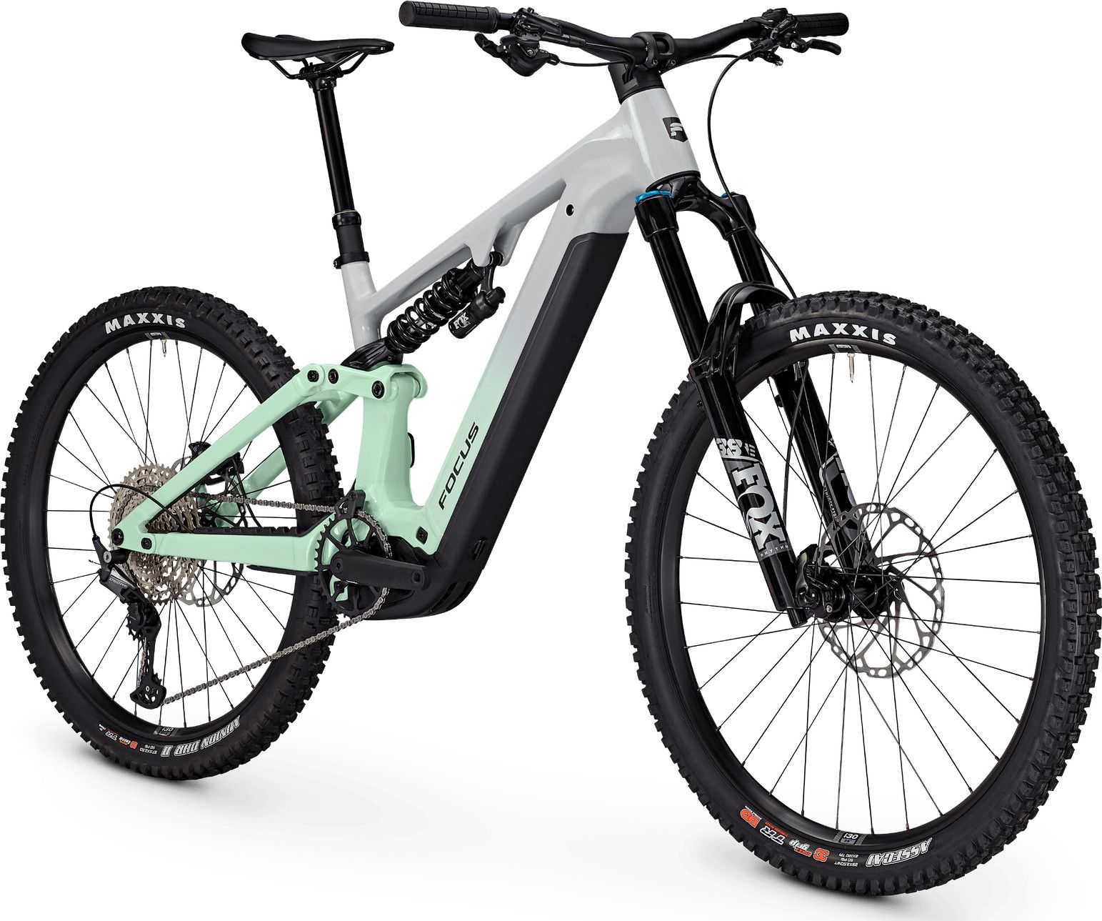 VTT Électrique Tout-Suspendu Focus SAM² 6.8 12V 600Wh Bosch 120 Nm MX (29/27.5'') Gris/Vert 2025
