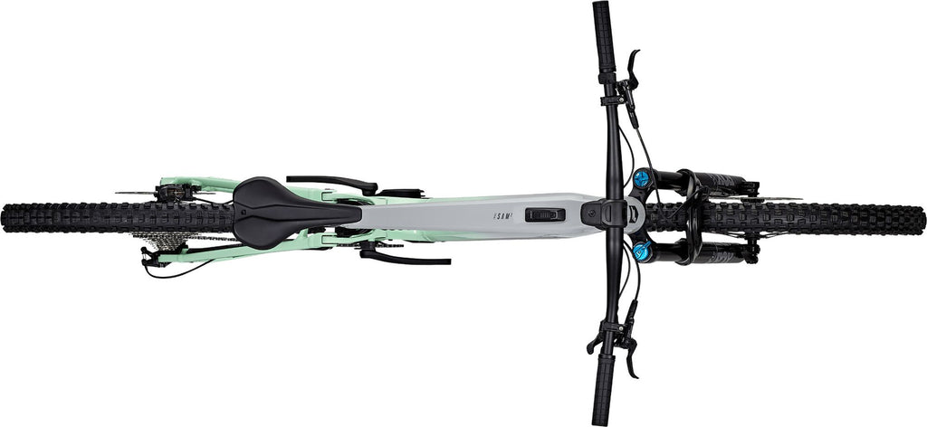 VTT Électrique Tout-Suspendu Focus SAM² 6.8 Shimano Deore 12V 800Wh MX (29/27.5'') Gris/Vert 2025