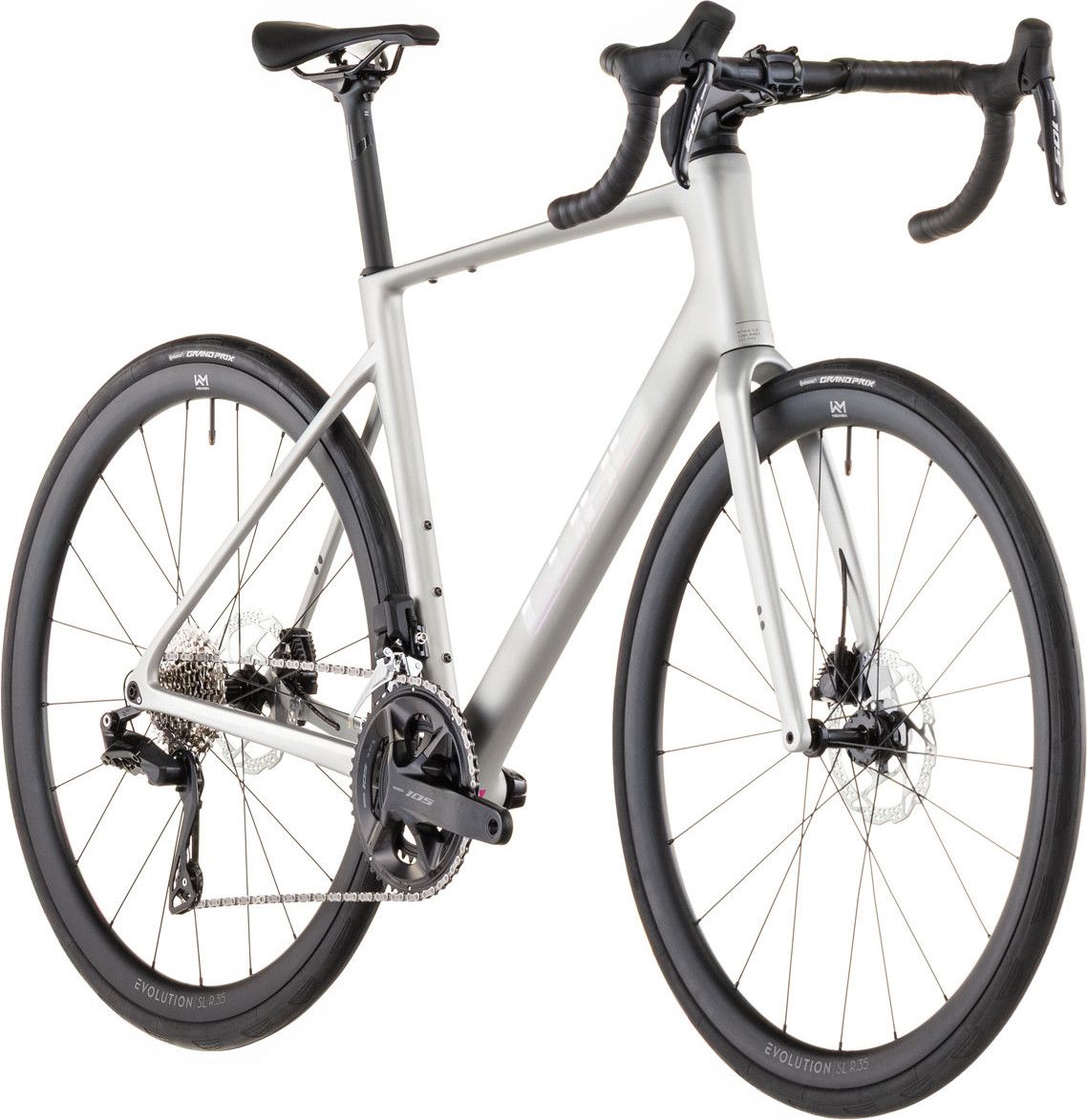 Vélo de Route Cube Attain C:62 SLX Shimano 105 Di2 12V 700 mm Gris Sleek 2026