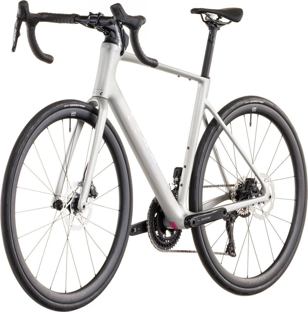 Vélo de Route Cube Attain C:62 SLX Shimano 105 Di2 12V 700 mm Gris Sleek 2026