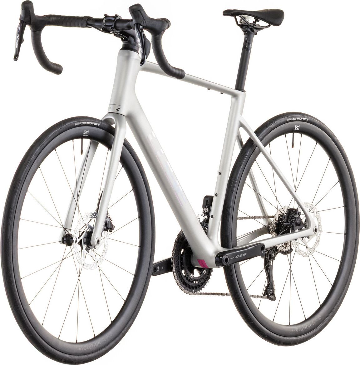 Vélo de Route Cube Attain C:62 SLX Shimano 105 Di2 12V 700 mm Gris Sleek 2026