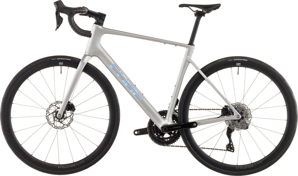 Vélo de Route Cube Attain C:62 SLX Shimano 105 Di2 12V 700 mm Gris Sleek 2026