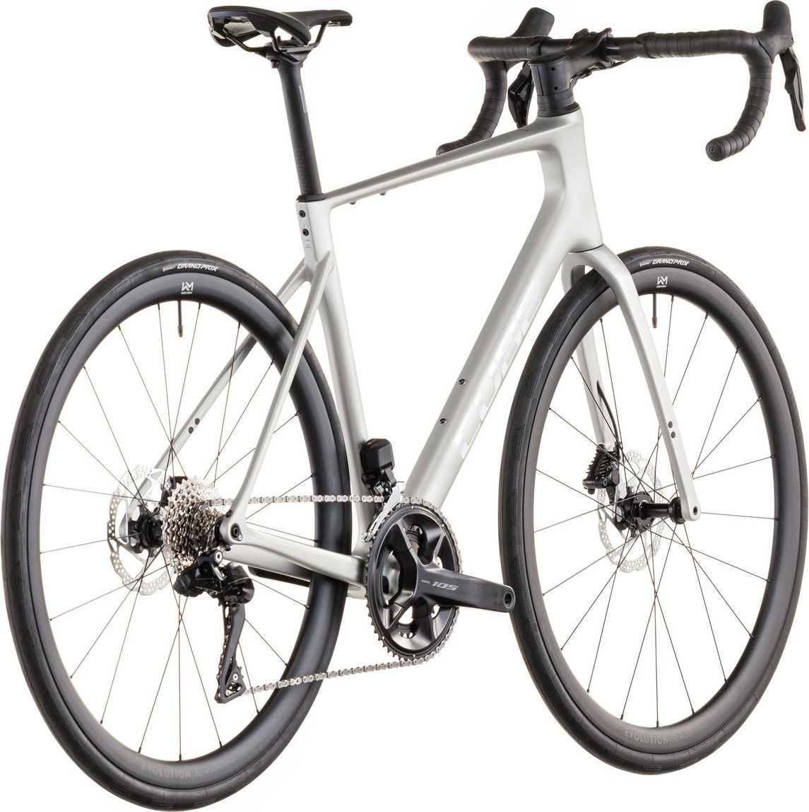 Vélo de Route Cube Attain C:62 SLX Shimano 105 Di2 12V 700 mm Gris Sleek 2026