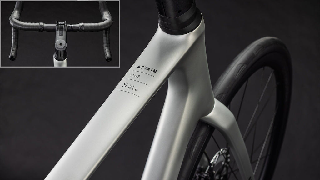 Vélo de Route Cube Attain C:62 SLX Shimano 105 Di2 12V 700 mm Gris Sleek 2026