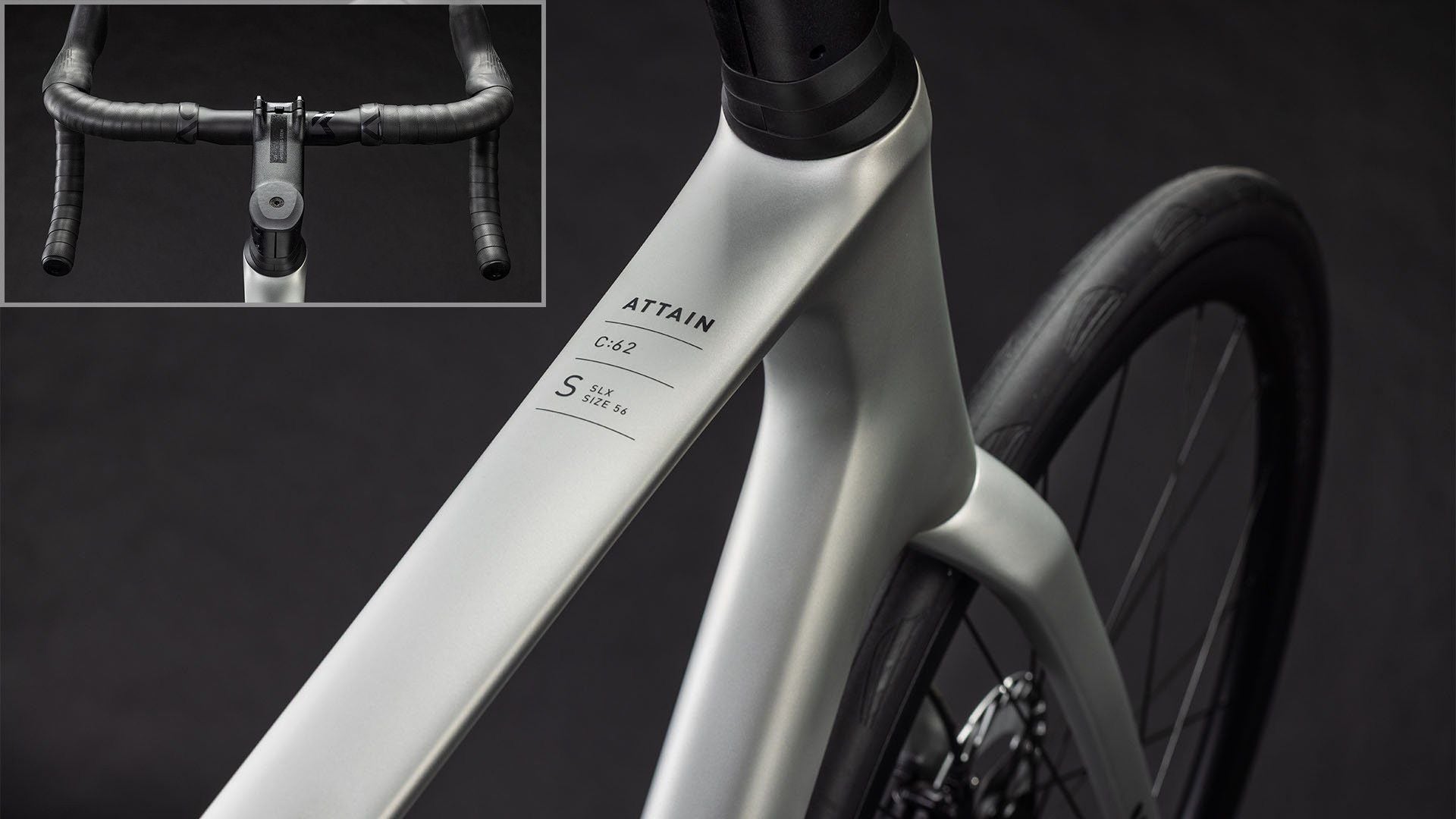 Vélo de Route Cube Attain C:62 SLX Shimano 105 Di2 12V 700 mm Gris Sleek 2026