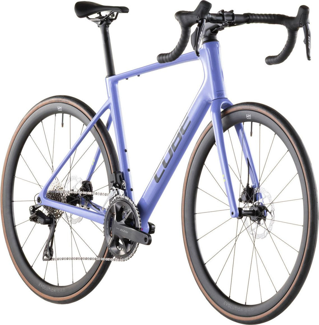 Vélo de Route Cube Attain C:62 SLX Shimano 105 Di2 12V 700 mm Violet Lucid Lilac 2026
