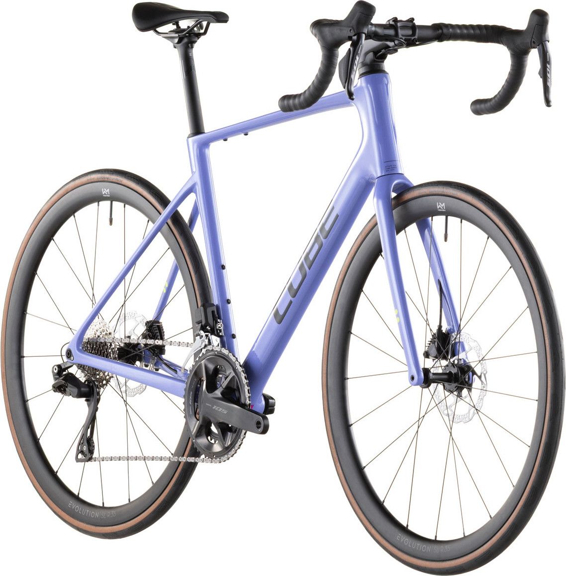 Vélo de Route Cube Attain C:62 SLX Shimano 105 Di2 12V 700 mm Violet Lucid Lilac 2026