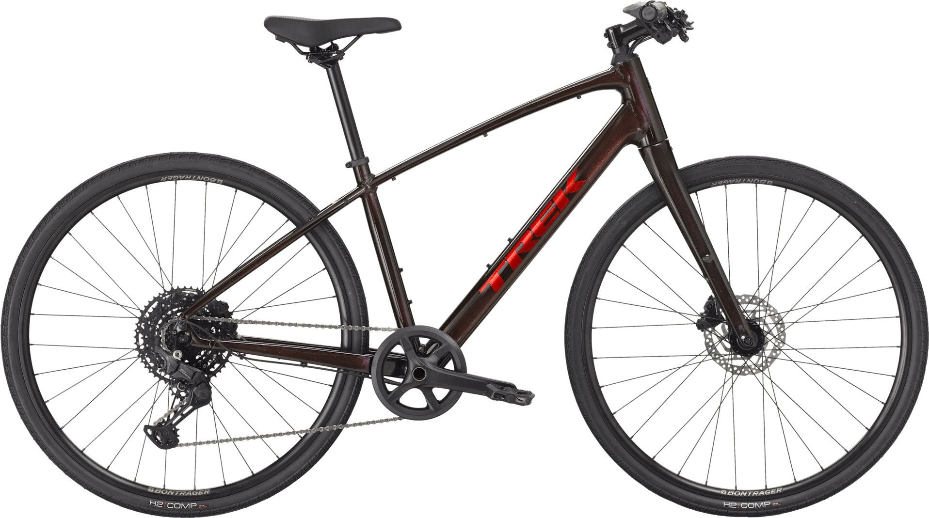 Vélo Fitness Trek FX 3 Stepover Shimano Cues 10V 700 mm Rouge Gén. 4