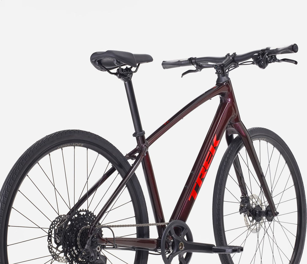Vélo Fitness Trek FX 3 Stepover Shimano Cues 10V 700 mm Rouge Gén. 4