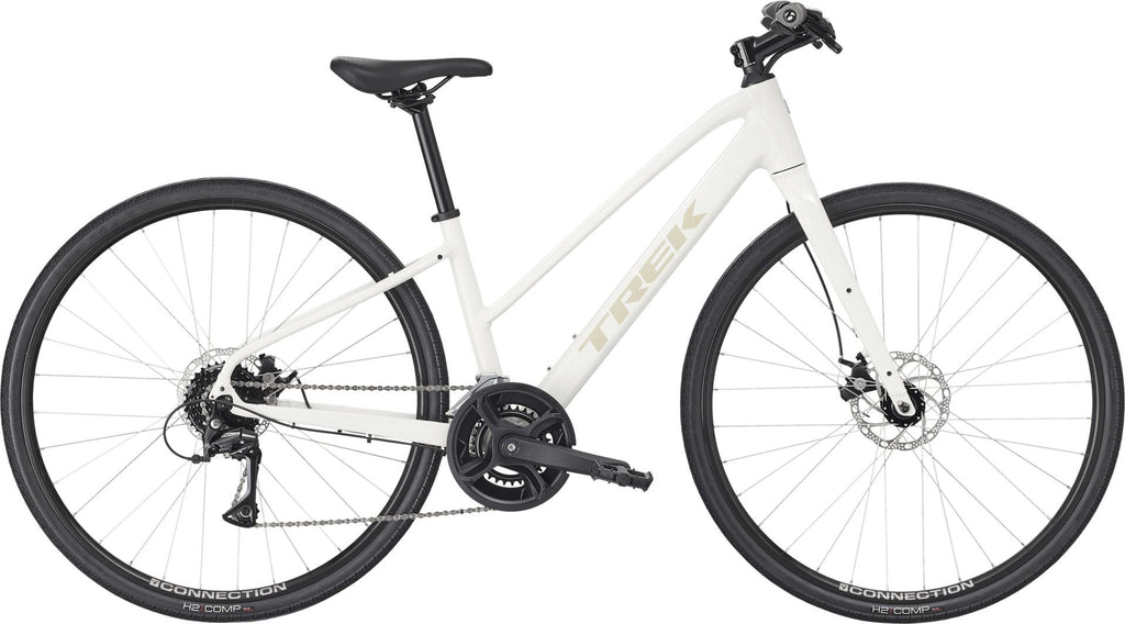 Vélo Fitness Trek FX 1 Midstep Shimano Acera 8V 700 mm Blanc Gén. 4