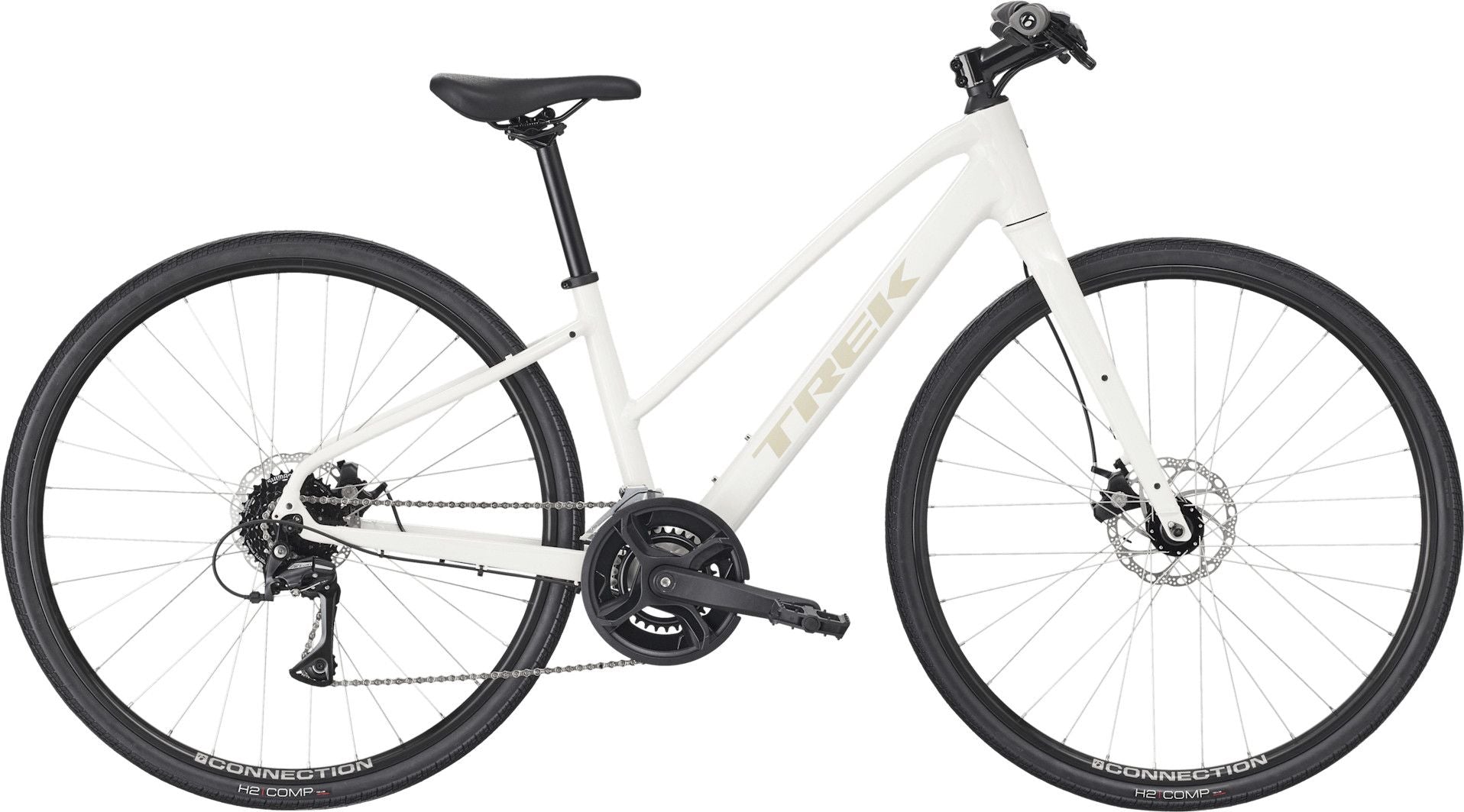 Vélo Fitness Trek FX 1 Midstep Shimano Acera 8V 700 mm Blanc Gén. 4