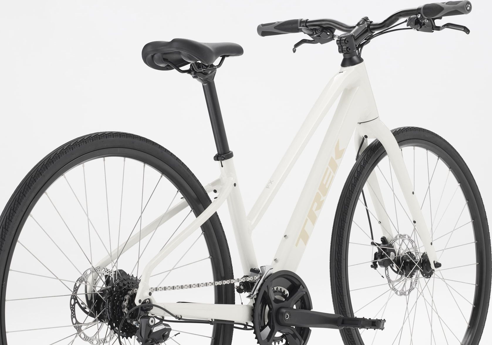 Vélo Fitness Trek FX 1 Midstep Shimano Acera 8V 700 mm Blanc Gén. 4