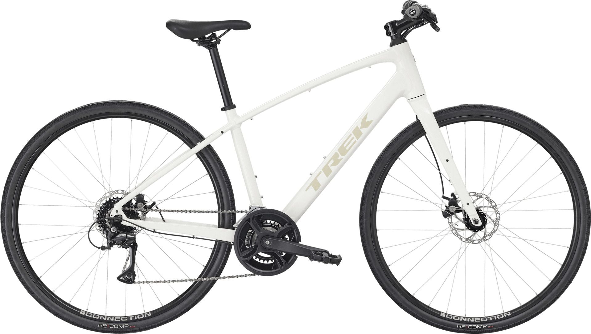Vélo Fitness Trek FX 1 Stepover Shimano Acera 8V 700 mm Blanc Gén. 4