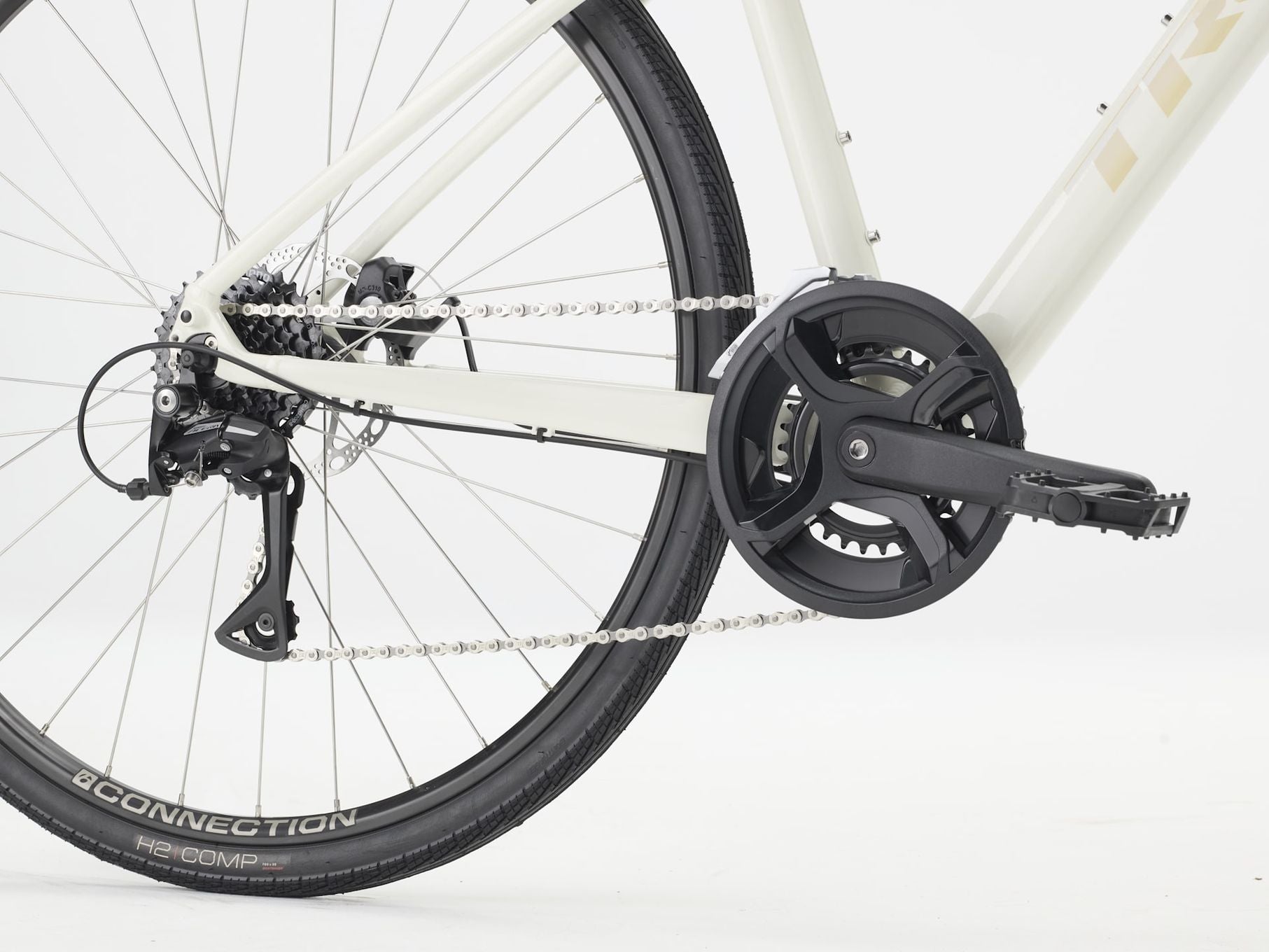 Vélo Fitness Trek FX 1 Stepover Shimano Acera 8V 700 mm Blanc Gén. 4