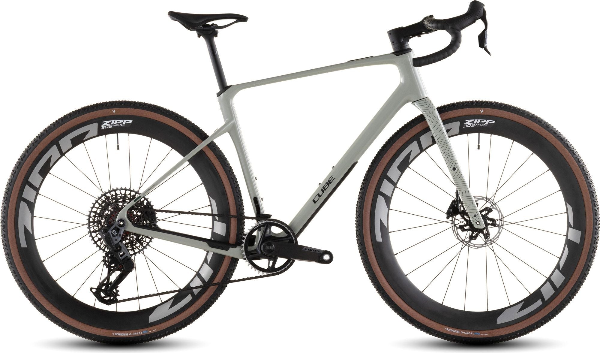 Vélo de Gravel Cube Nuroad C:62 SLX Sram Force XPLR AXS/GX Eagle AXS 12V 700 mm Vert Beige Reed 2026