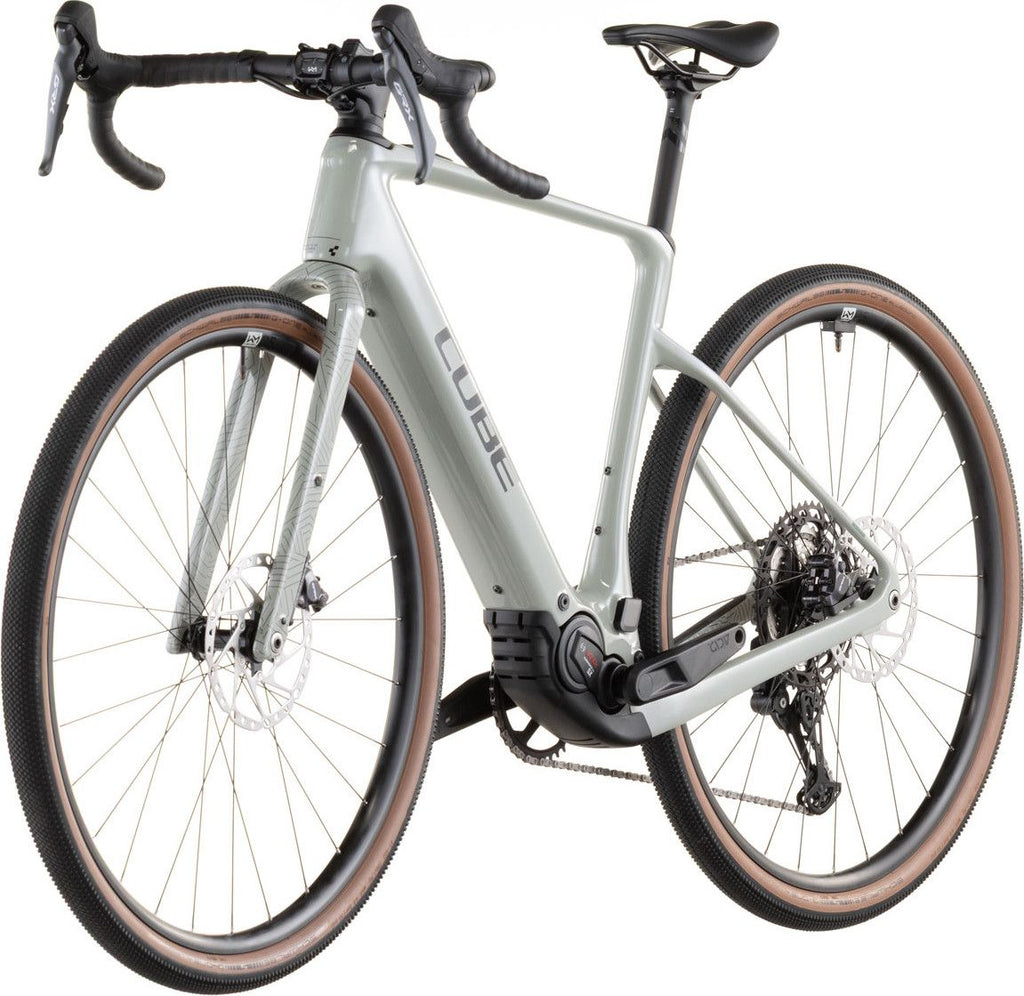 Vélo de Gravel Électrique Cube Nuroad Hybrid C:62 Race 400X Shimano GRX 12V 400 Wh 700 mm Vert Beige Reed 2026