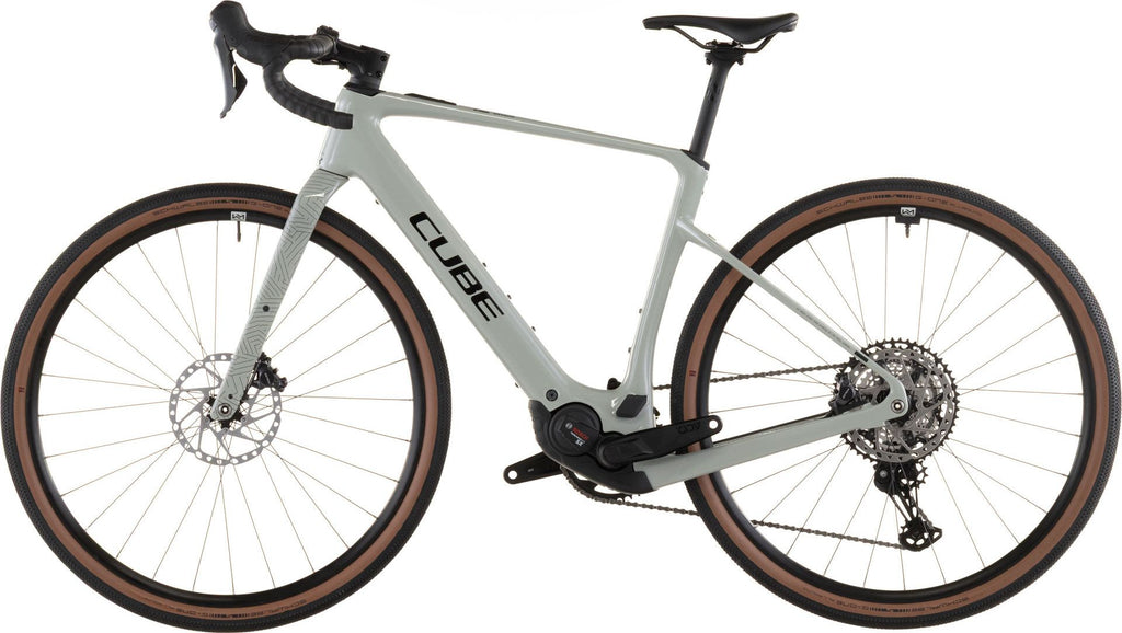 Vélo de Gravel Électrique Cube Nuroad Hybrid C:62 Race 400X Shimano GRX 12V 400 Wh 700 mm Vert Beige Reed 2026