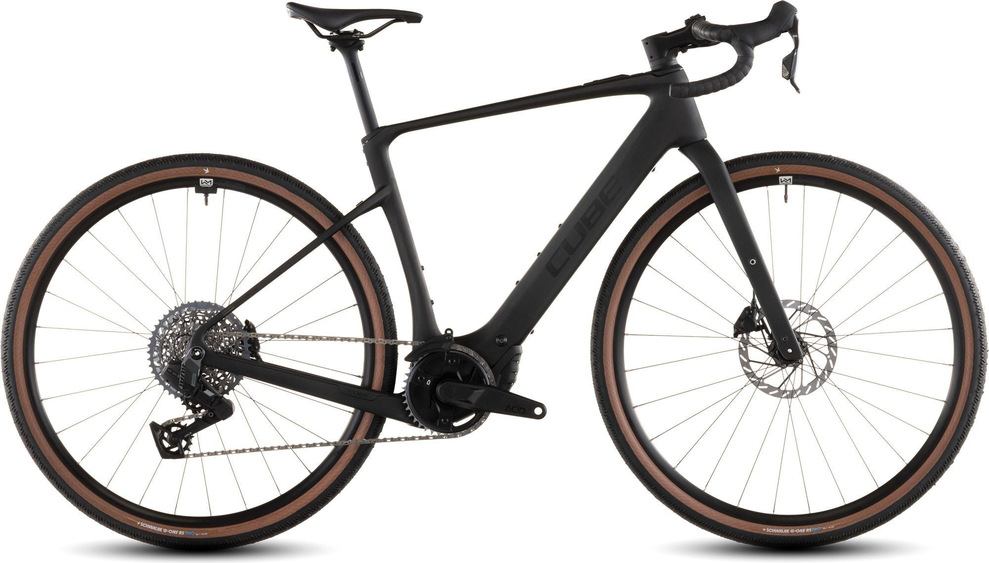 Vélo de Gravel Électrique Cube Nuroad Hybrid C:62 EXC 400X Sram Rival XPLR AXS 13V 400 Wh 700 mm Noir Blackline 2026