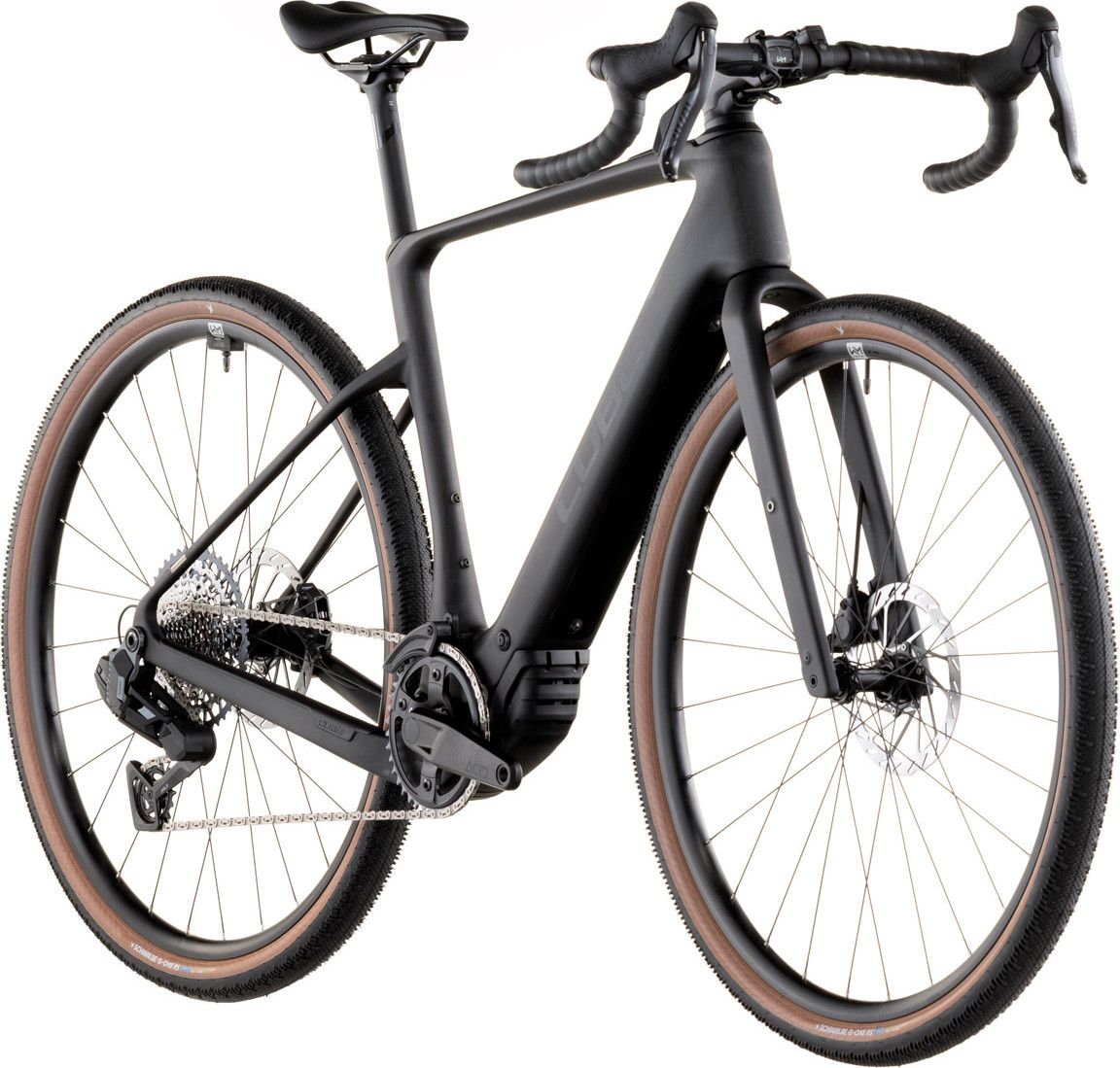 Vélo de Gravel Électrique Cube Nuroad Hybrid C:62 EXC 400X Sram Rival XPLR AXS 13V 400 Wh 700 mm Noir Blackline 2026