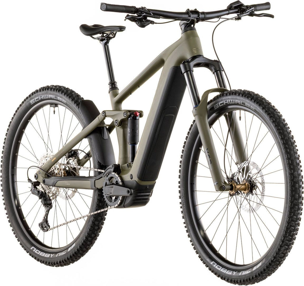 VTT Électrique Tout-Suspendu Cube Stereo Hybrid One44 Pro 800 12V 800 Wh Bosch 120 Nm 29'' Vert Dusty Olive 2026