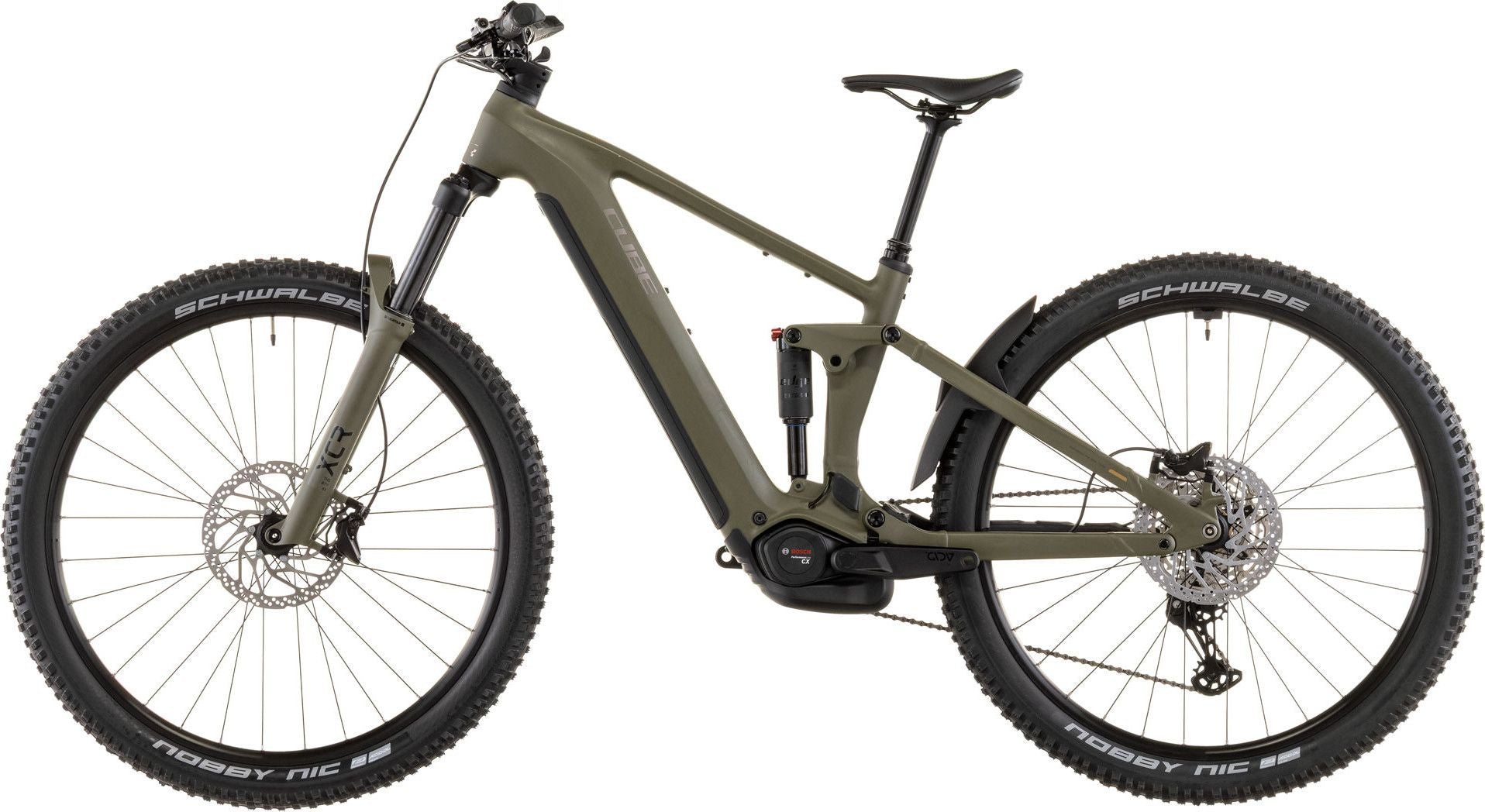VTT Électrique Tout-Suspendu Cube Stereo Hybrid One44 Pro 800 12V 800 Wh Bosch 120 Nm 29'' Vert Dusty Olive 2026