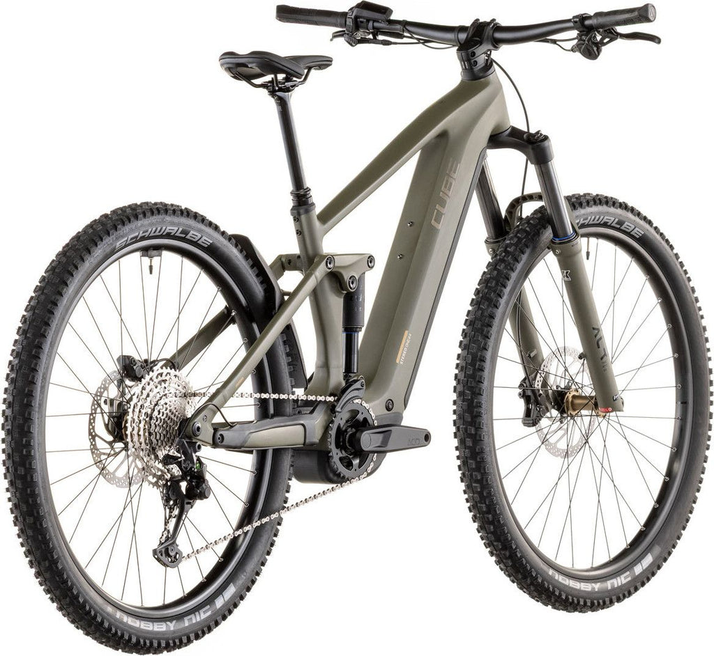 VTT Électrique Tout-Suspendu Cube Stereo Hybrid One44 Pro 800 12V 800 Wh Bosch 120 Nm 29'' Vert Dusty Olive 2026