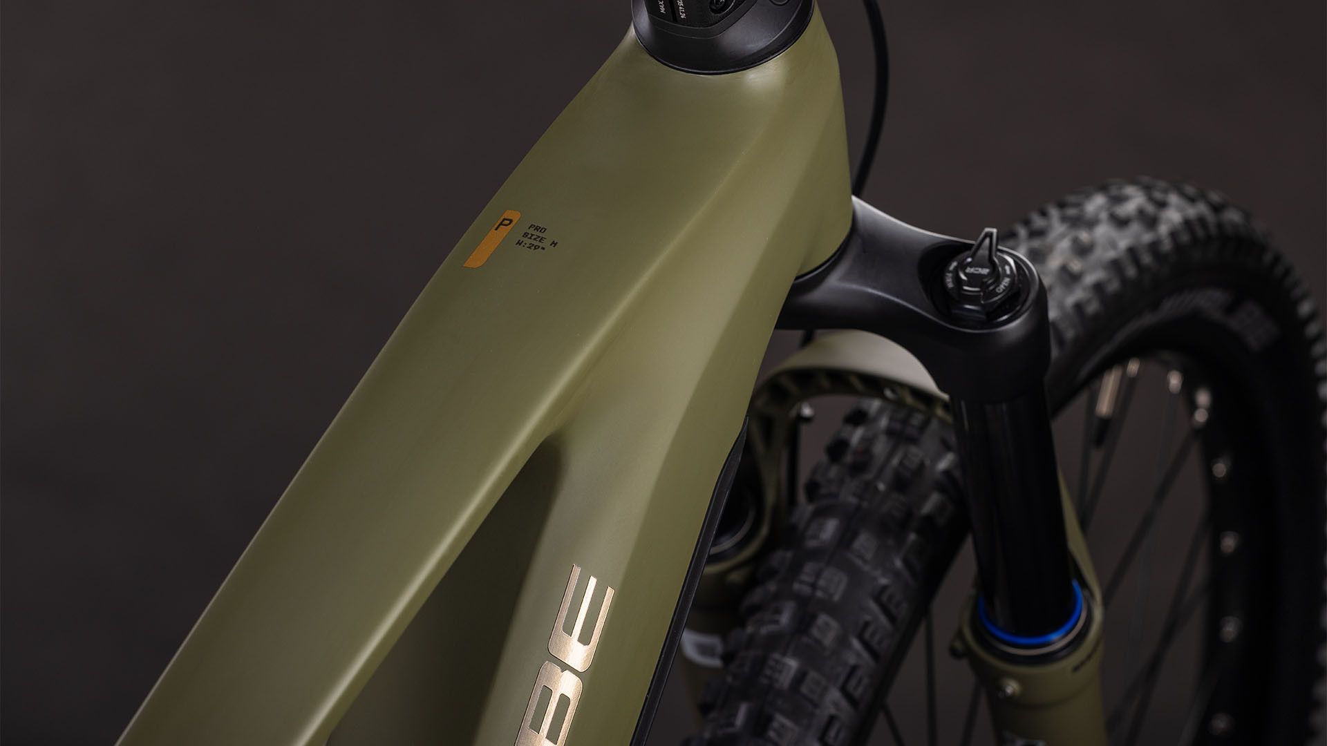 VTT Électrique Tout-Suspendu Cube Stereo Hybrid One44 Pro 800 12V 800 Wh Bosch 120 Nm 29'' Vert Dusty Olive 2026
