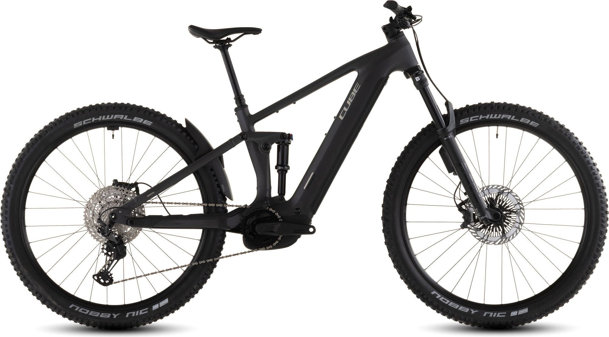 VTT Électrique Tout-Suspendu Cube Stereo Hybrid One44 EXC 800 Shimano 12V 800 Wh Bosch 120 Nm 29'' Gris Iron Noir 2026