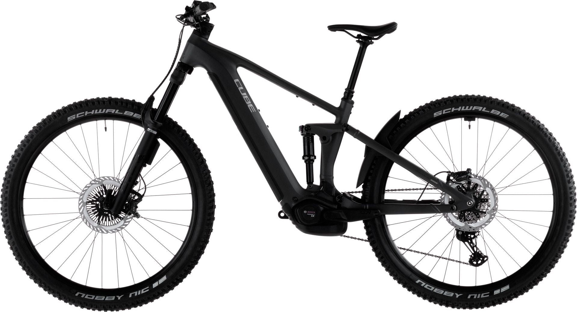 VTT Électrique Tout-Suspendu Cube Stereo Hybrid One44 EXC 800 Shimano 12V 800 Wh Bosch 120 Nm 27.5'' Gris Iron Noir 2026
