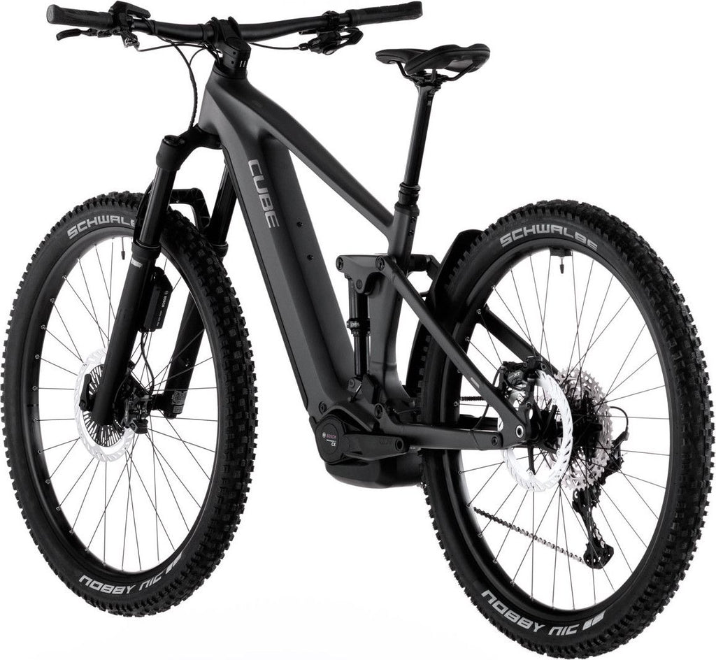 VTT Électrique Tout-Suspendu Cube Stereo Hybrid One44 EXC 800 Shimano 12V 800 Wh Bosch 120 Nm 27.5'' Gris Iron Noir 2026
