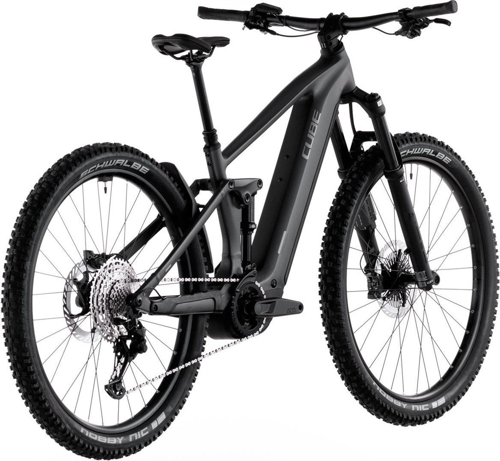 VTT Électrique Tout-Suspendu Cube Stereo Hybrid One44 EXC 800 Shimano 12V 800 Wh Bosch 120 Nm 27.5'' Gris Iron Noir 2026