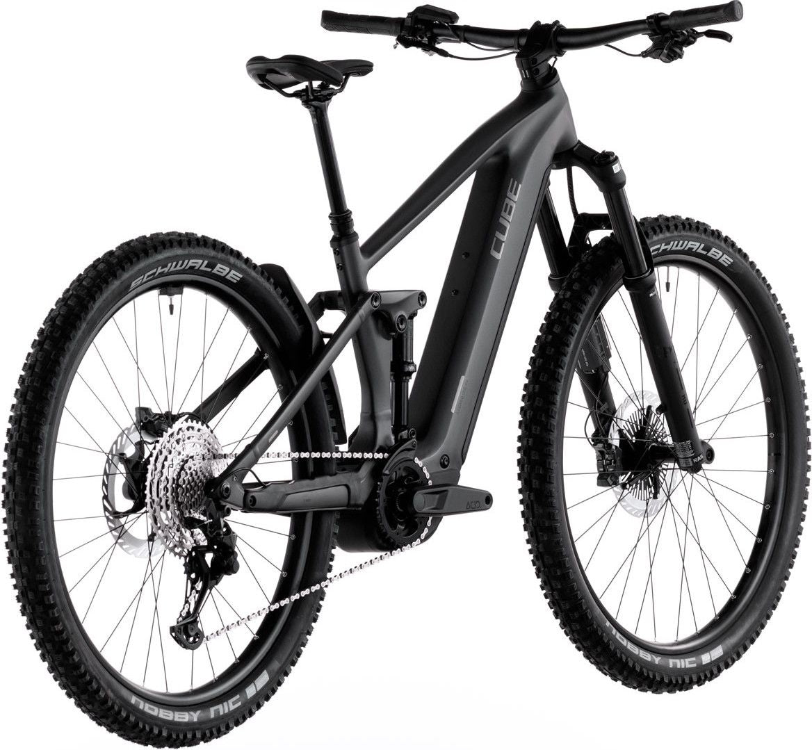 VTT Électrique Tout-Suspendu Cube Stereo Hybrid One44 EXC 800 Shimano 12V 800 Wh Bosch 120 Nm 27.5'' Gris Iron Noir 2026