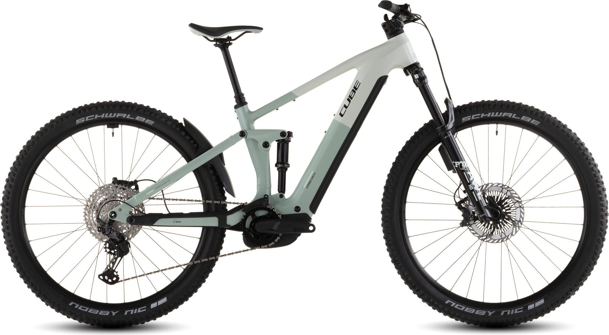 VTT Électrique Tout-Suspendu Cube Stereo Hybrid One44 EXC 800 Wh Bosch 120 Nm 29'' Beige Desert Stone Vert Dried Herbs 2026
