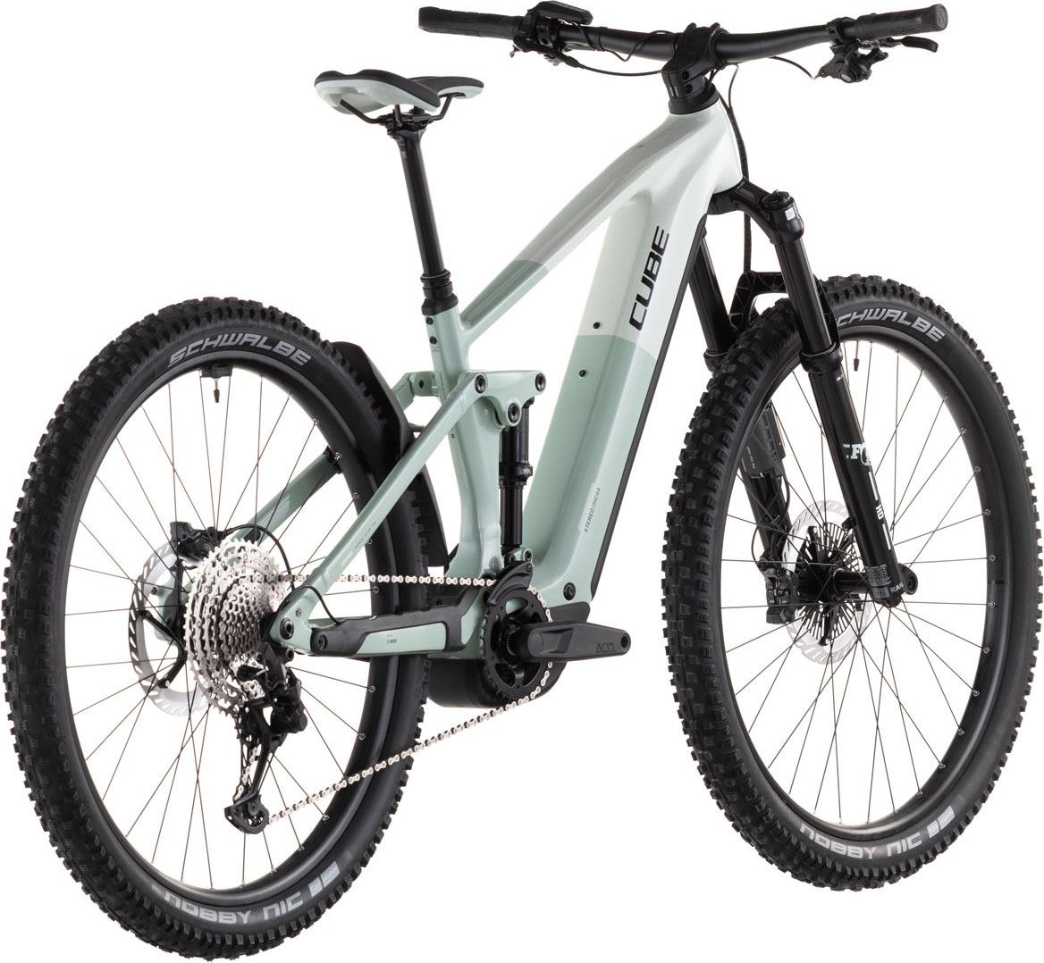 VTT Électrique Tout-Suspendu Cube Stereo Hybrid One44 EXC 800 Wh Bosch 120 Nm 29'' Beige Desert Stone Vert Dried Herbs 2026